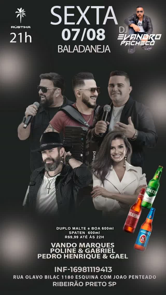Flyer de Poline & Gabriel e mais 3 artistas