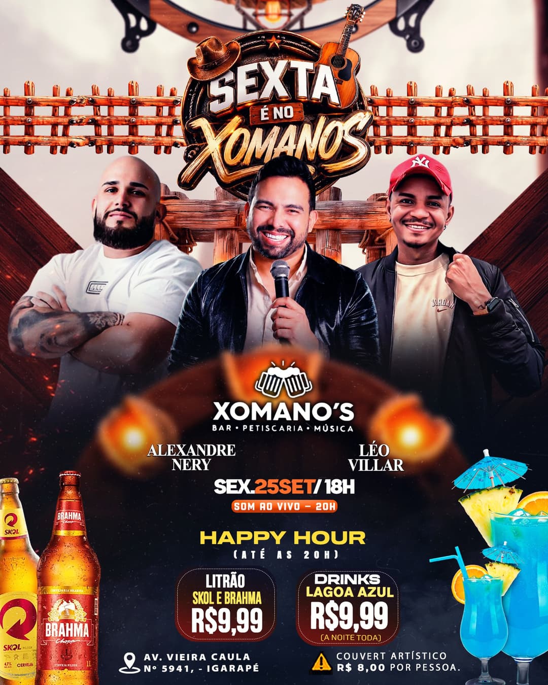 Flyer de Leo Villar e Alexandre Nery
