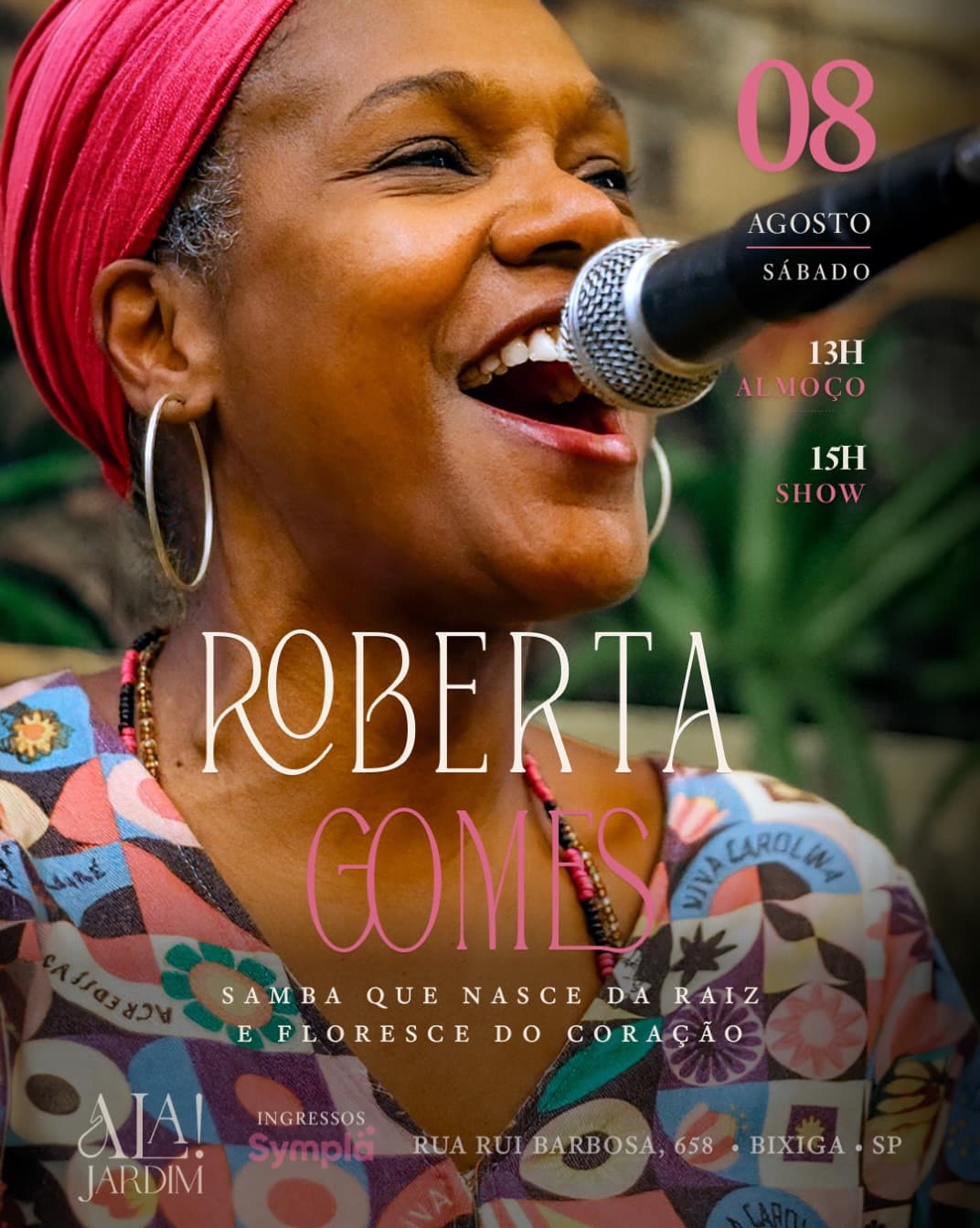 Flyer de Roberta Gomes