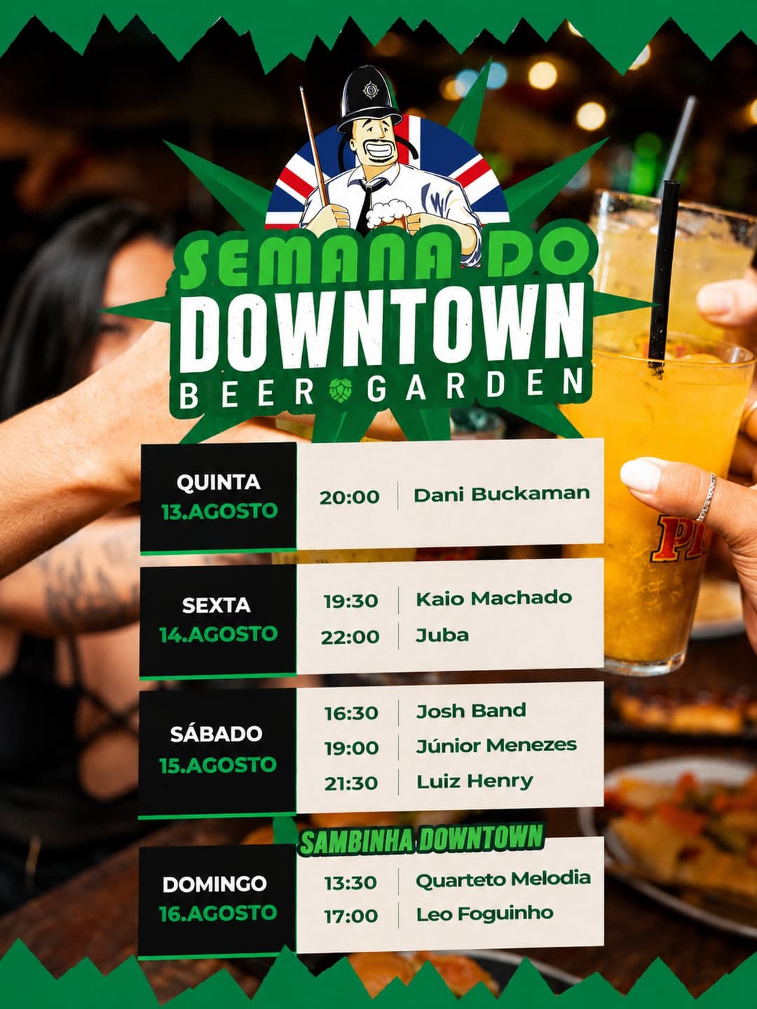 Flyer de Quarteto Melodia e Leo Foguinho