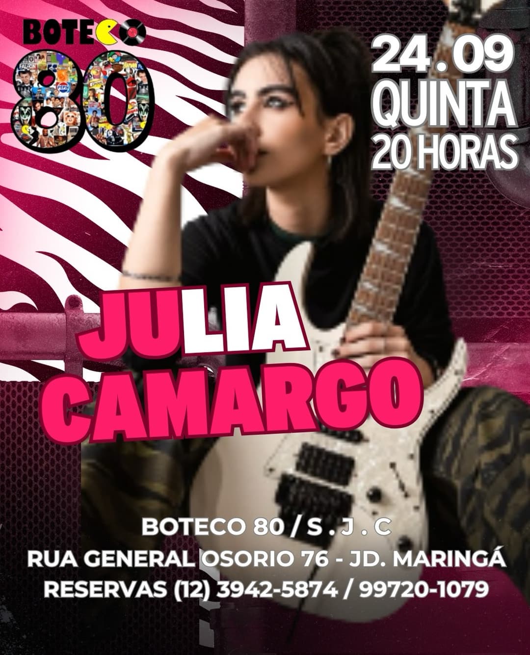 Flyer de Júlia Camargo