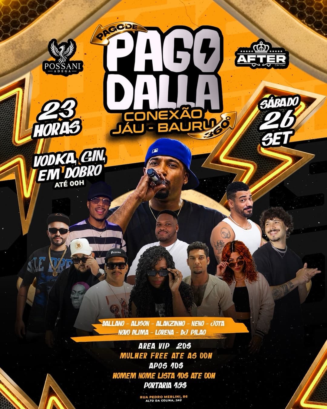 Flyer de Grupo Novo Clima, Pagode da Lorena e mais 5 artistas