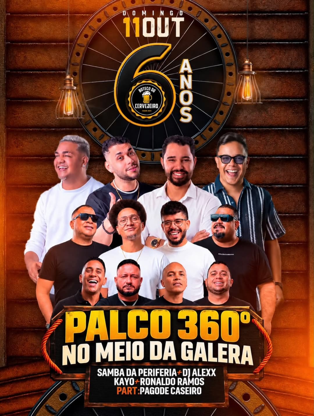 Flyer de Samba da Periferia, Pagode Caseiro e mais 3 artistas