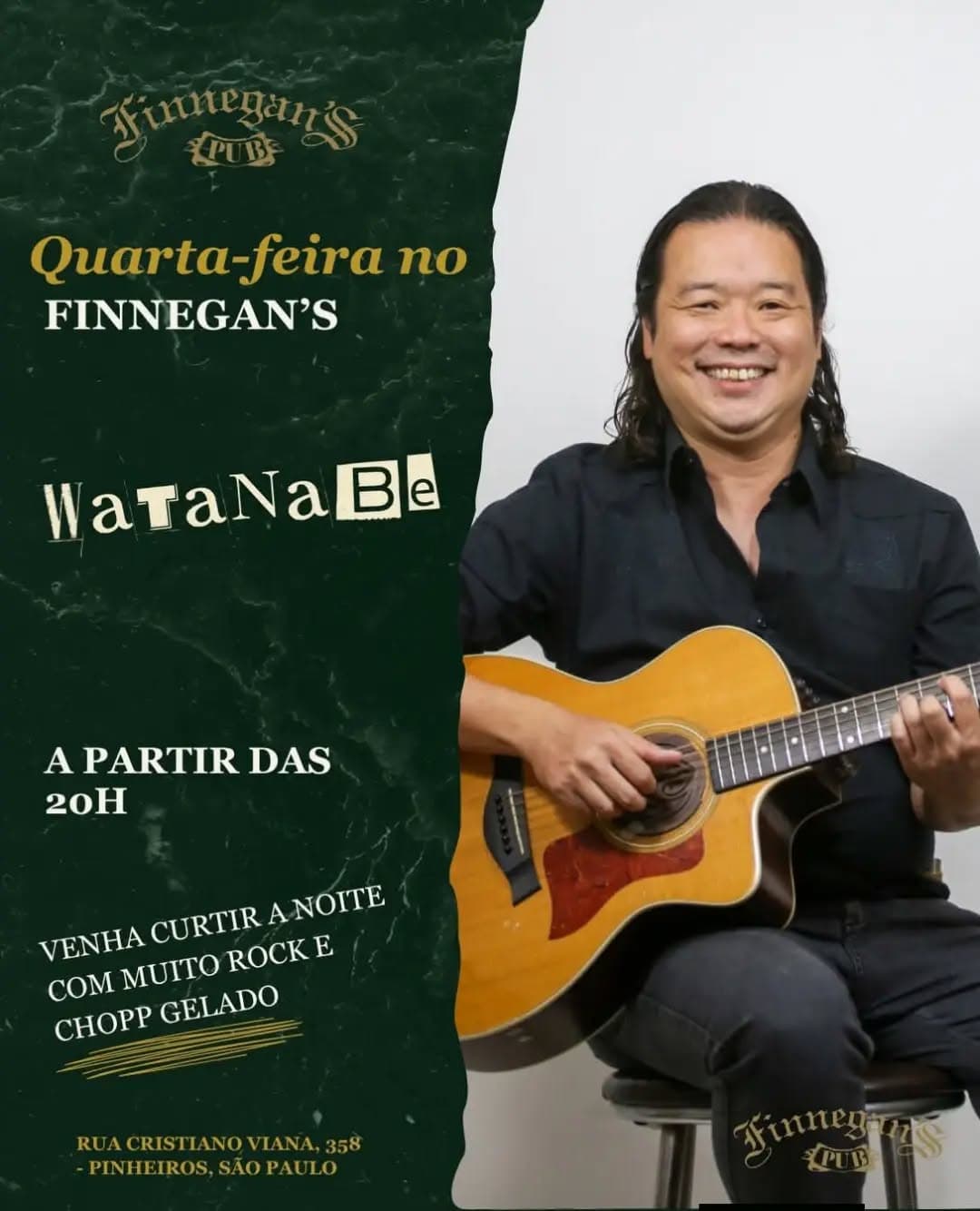Flyer de Marcelo Watanabe Watanabe e Watanabe Solo