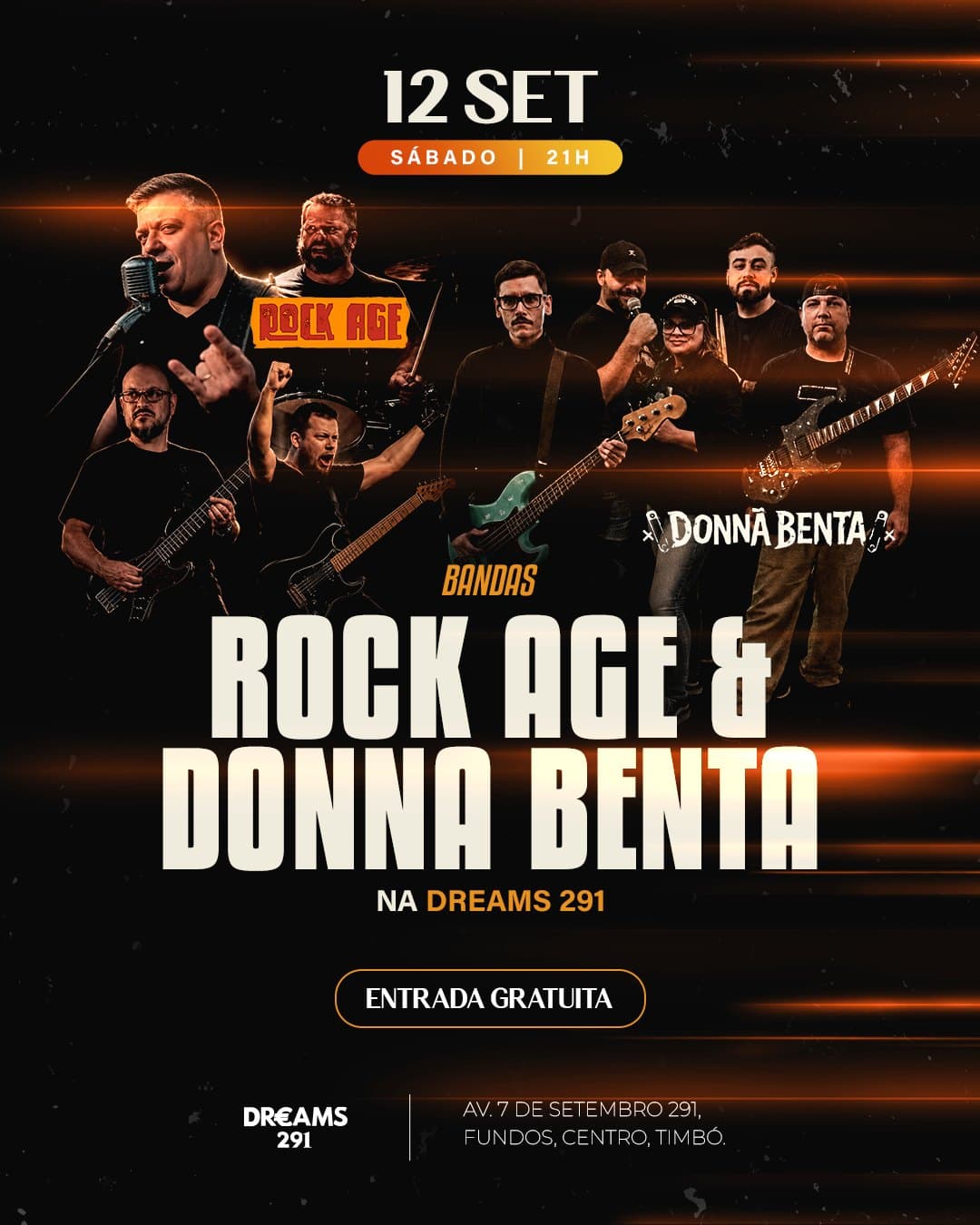 Flyer de Rock Age e Donna Benta