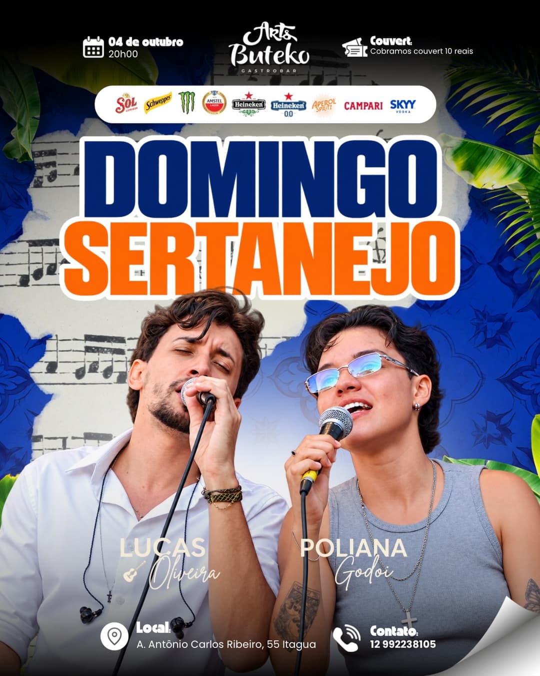 Flyer de Lucas Oliveira & Poliana Godoi