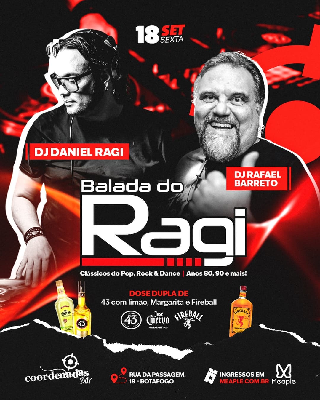 Flyer de Balada do Ragi e + DJS CONVIDADOS