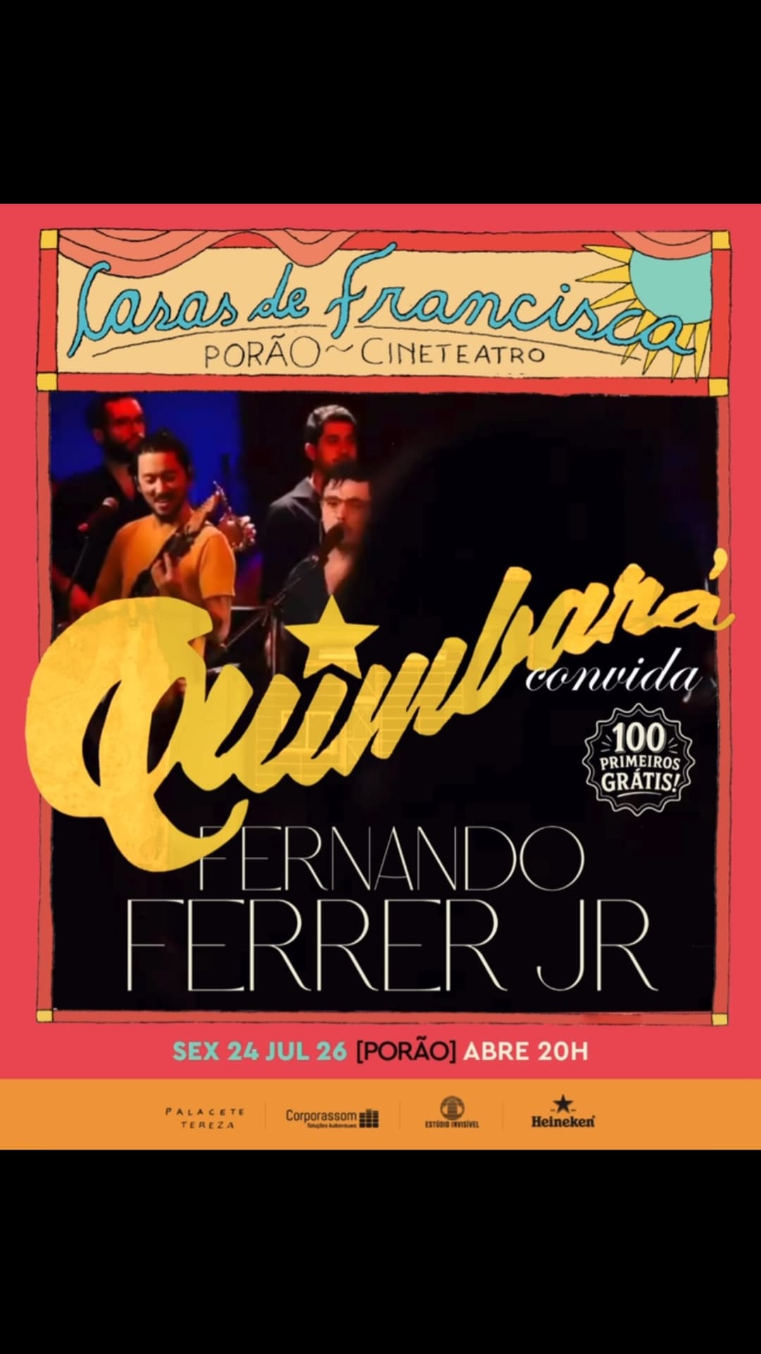 Flyer de Quimbará e Fernando Ferrer Jr.