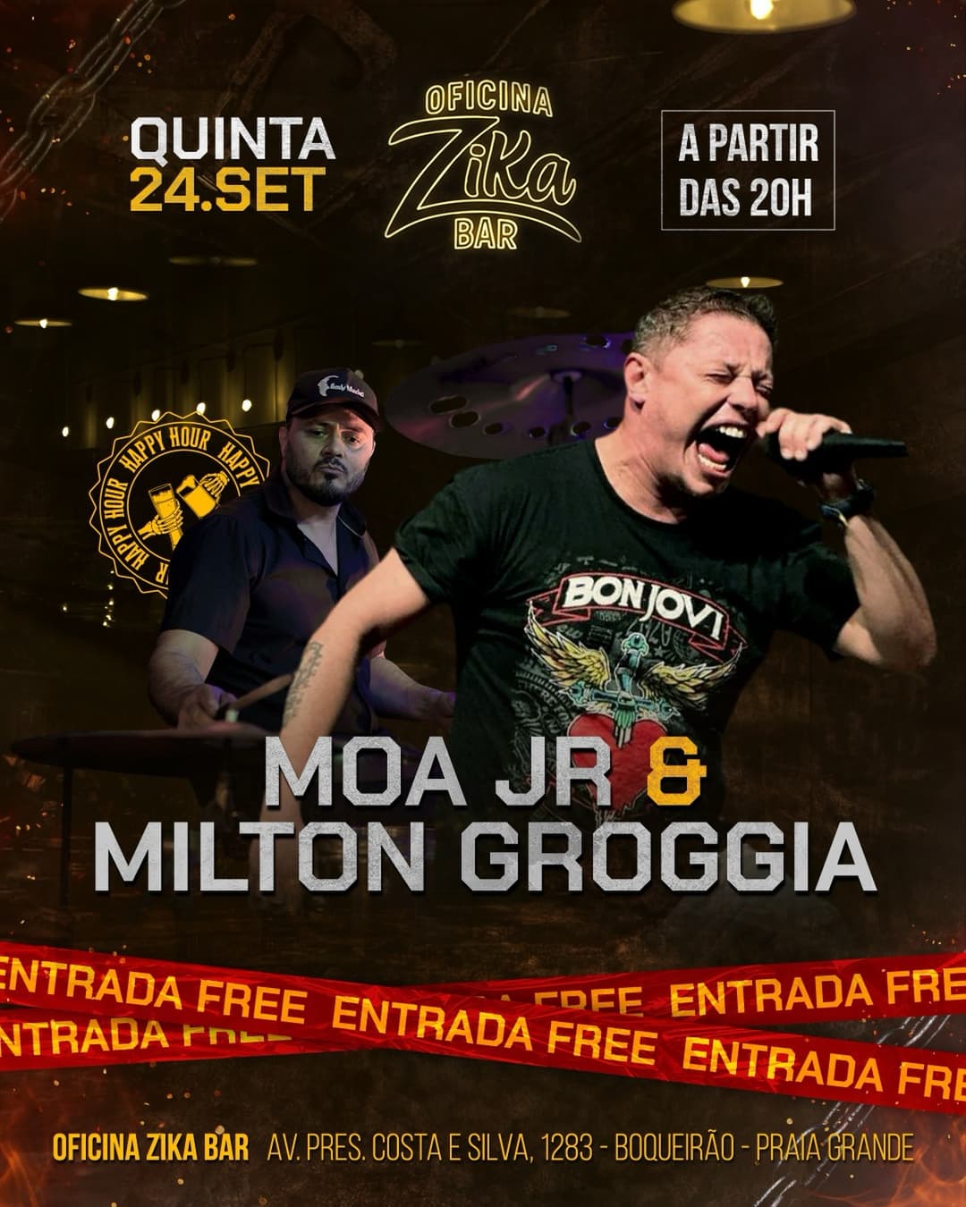 Flyer de Milton Groggia e Moa Jr