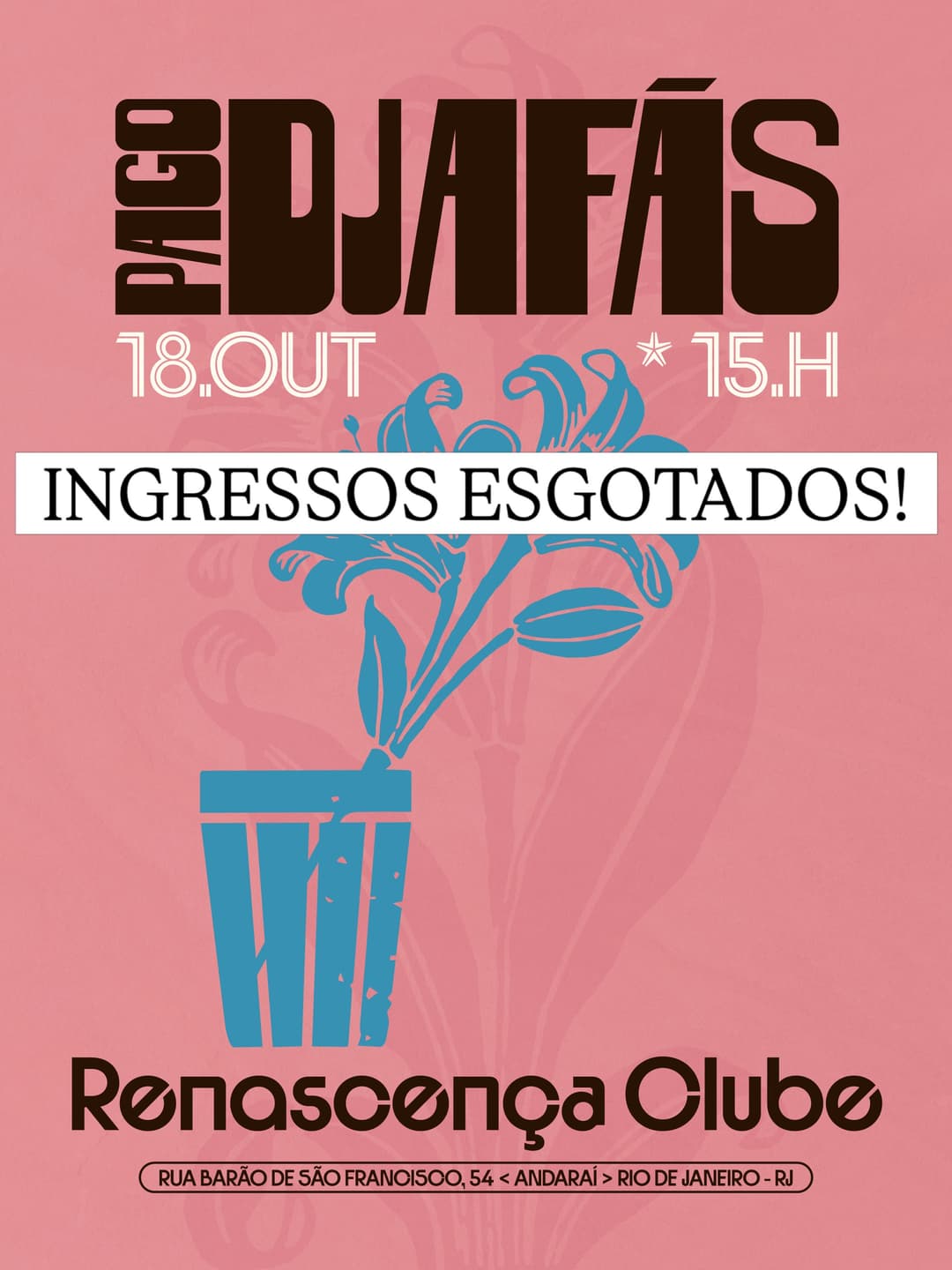 Flyer de Djafãs - Roda de Samba e Djafãs