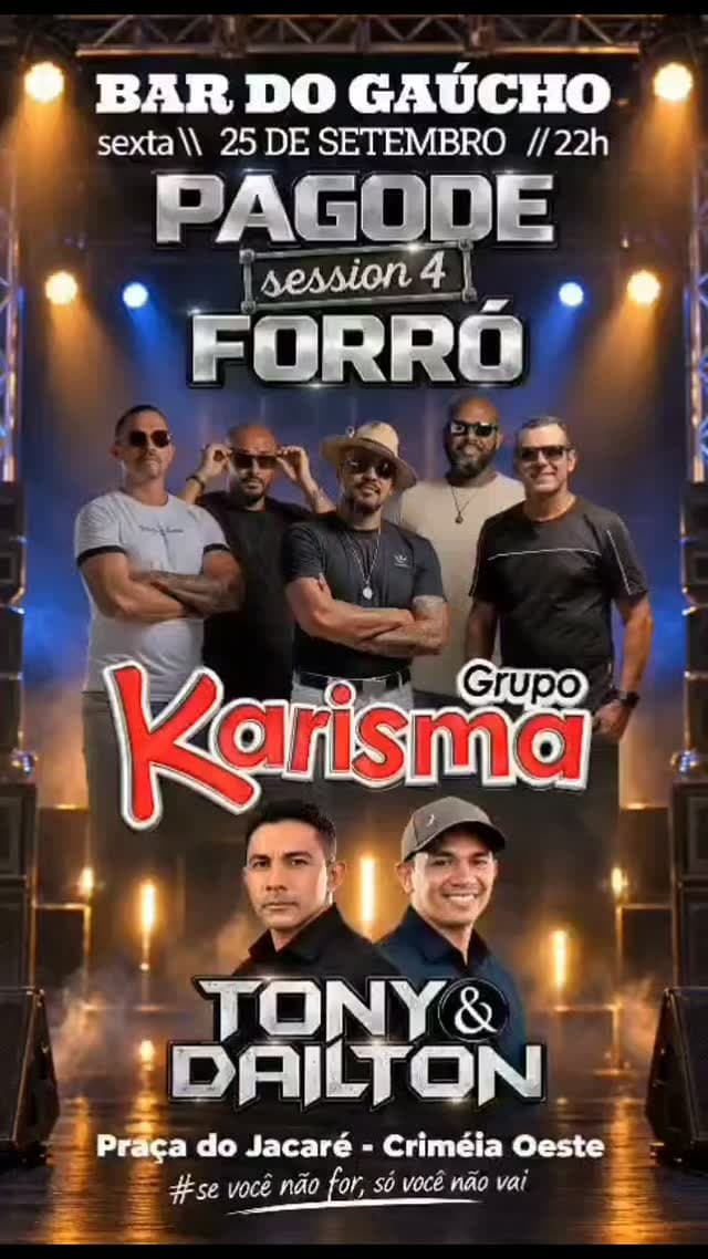 Flyer de Grupo Karisma e Tony & Dalton