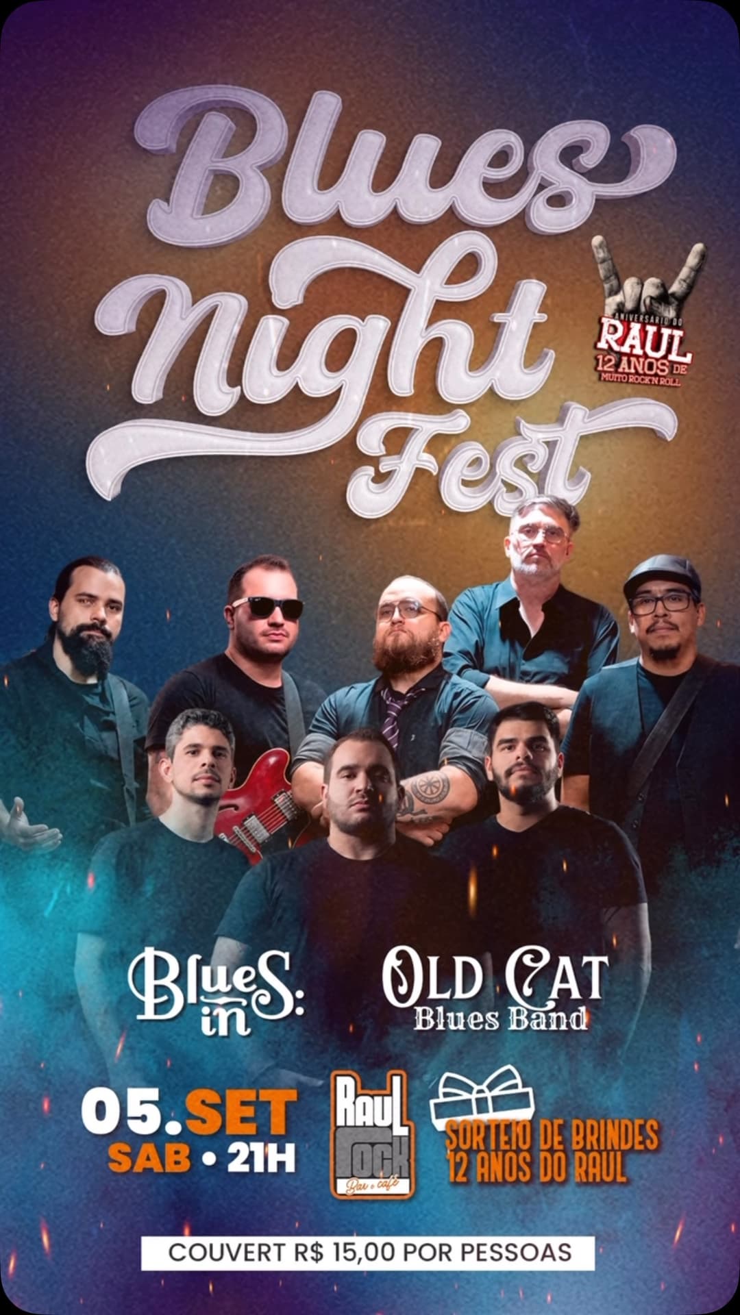 Flyer de Old Cat Blues Band e Blues In