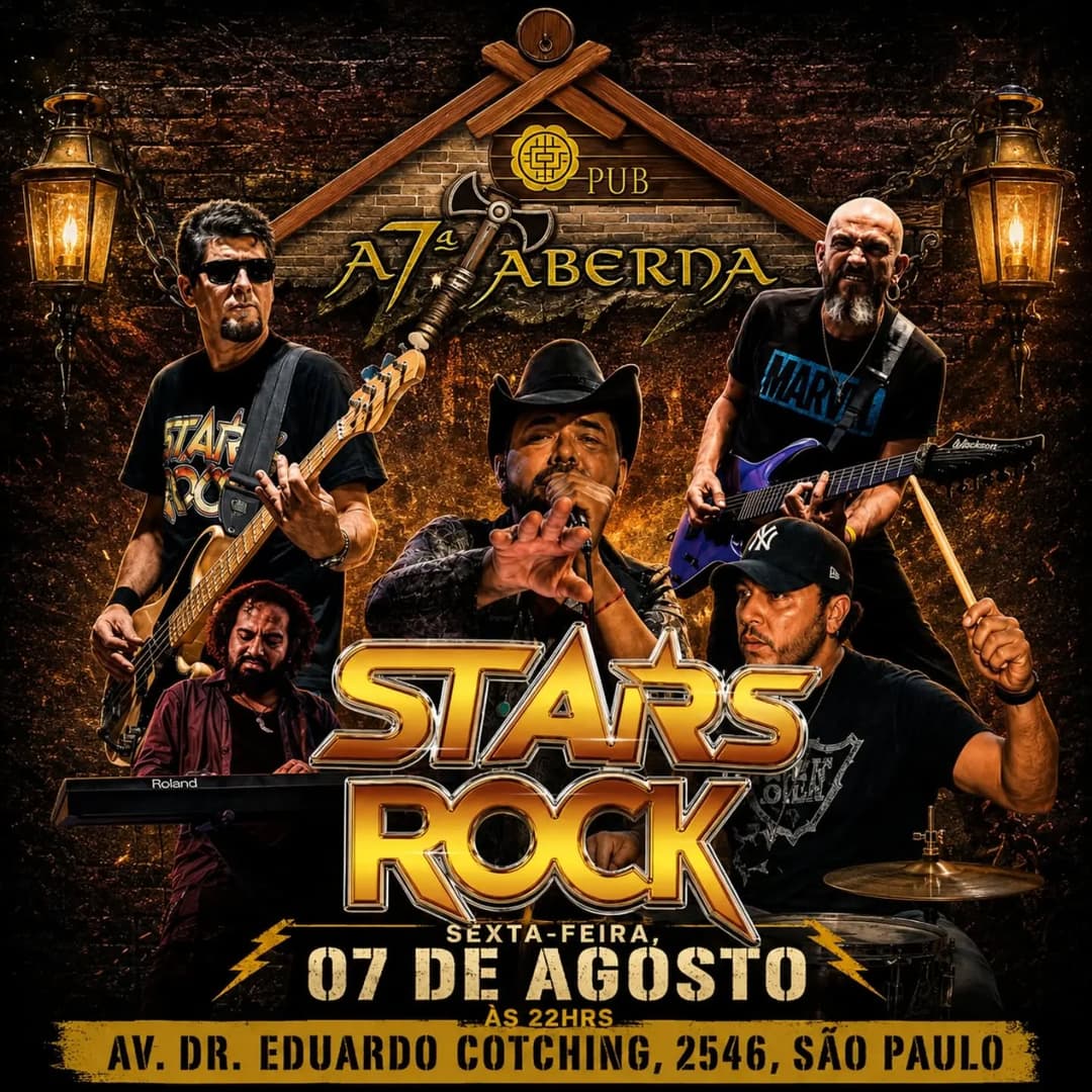 Flyer de Banda Stars Rock e Stars Rock