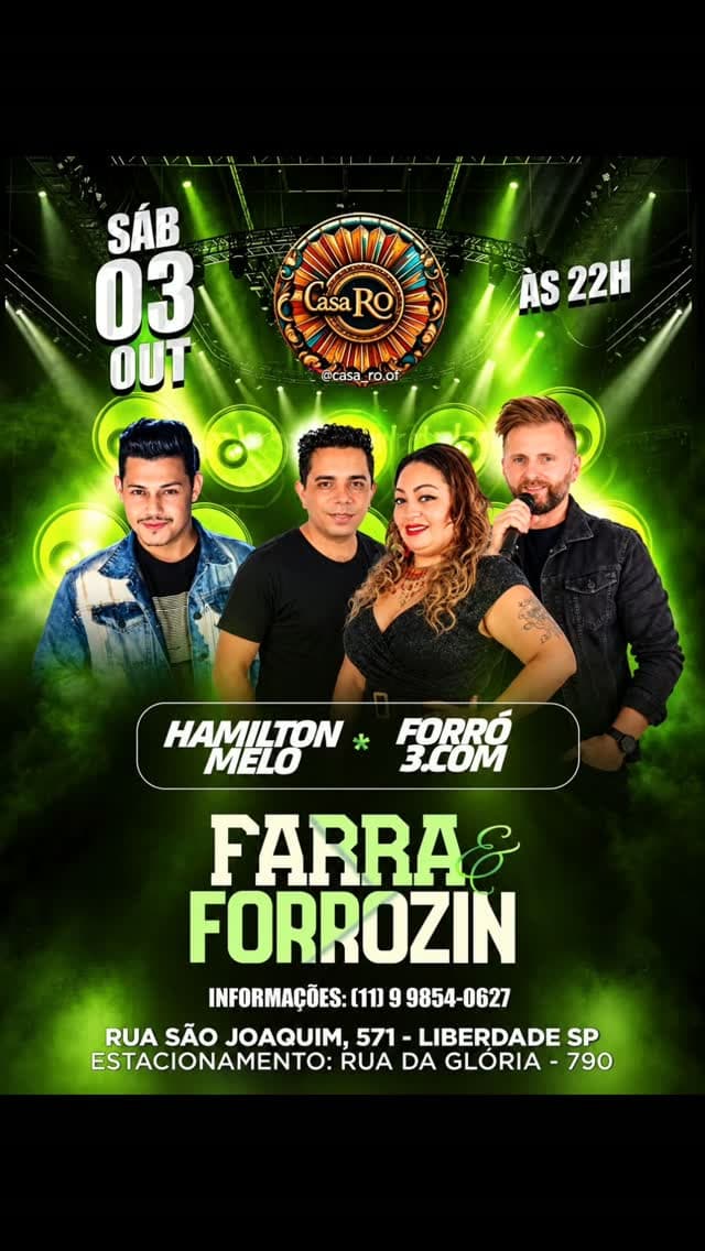 Flyer de Hamilton Melo e Forró 3.com