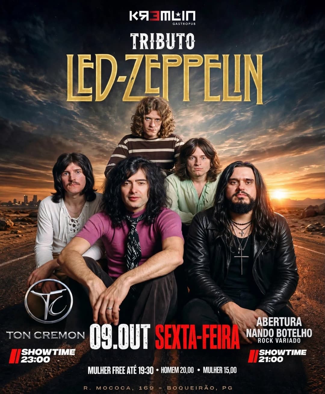 Flyer de Ton Cremon e Nando Botelho