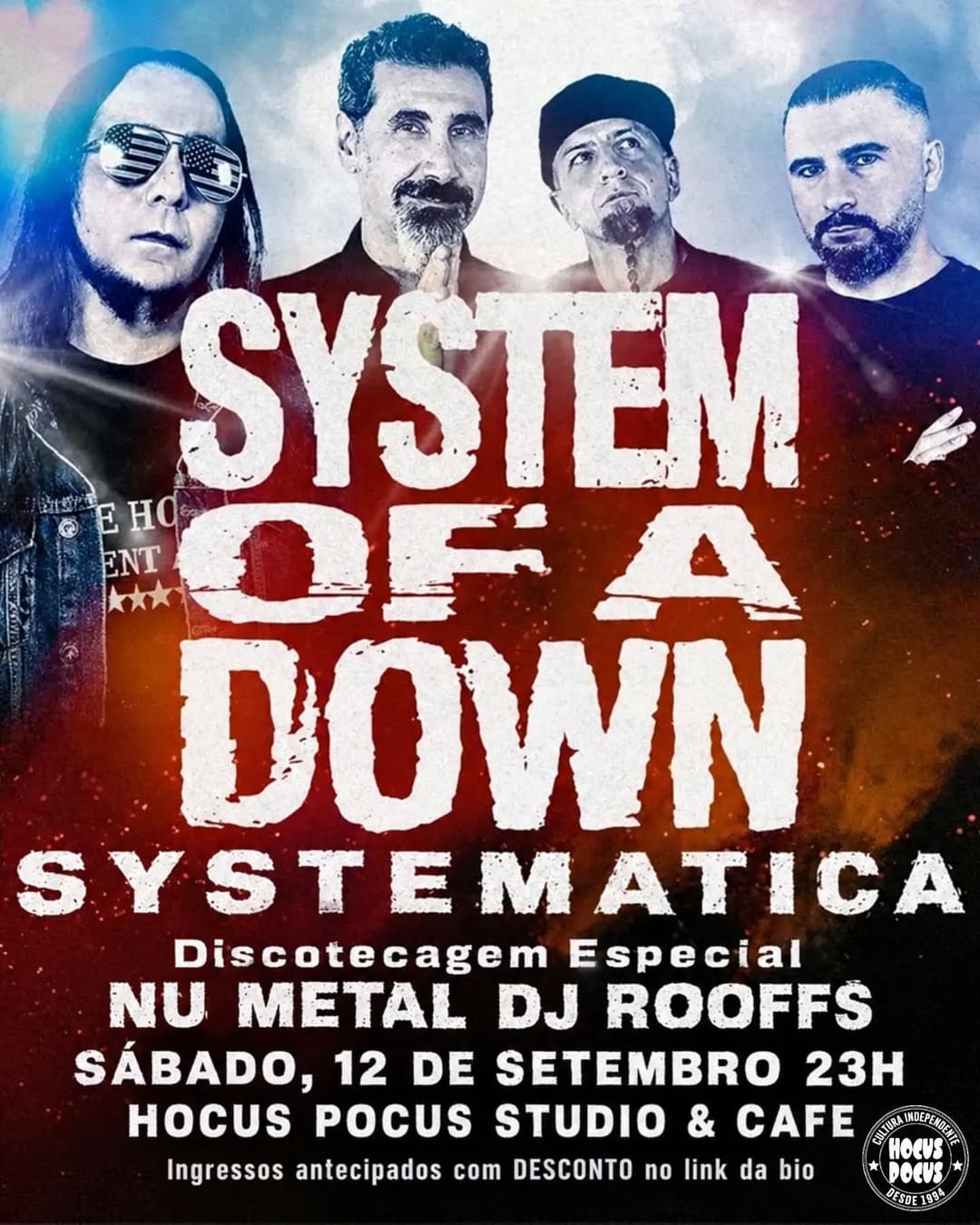 Flyer de Systematica e DJ Rooffs