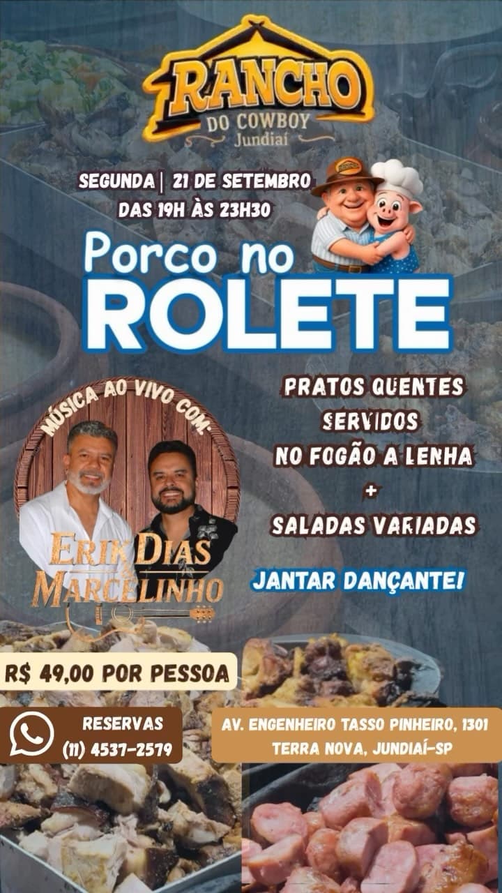 Flyer de Erik Dias & Marcelinho