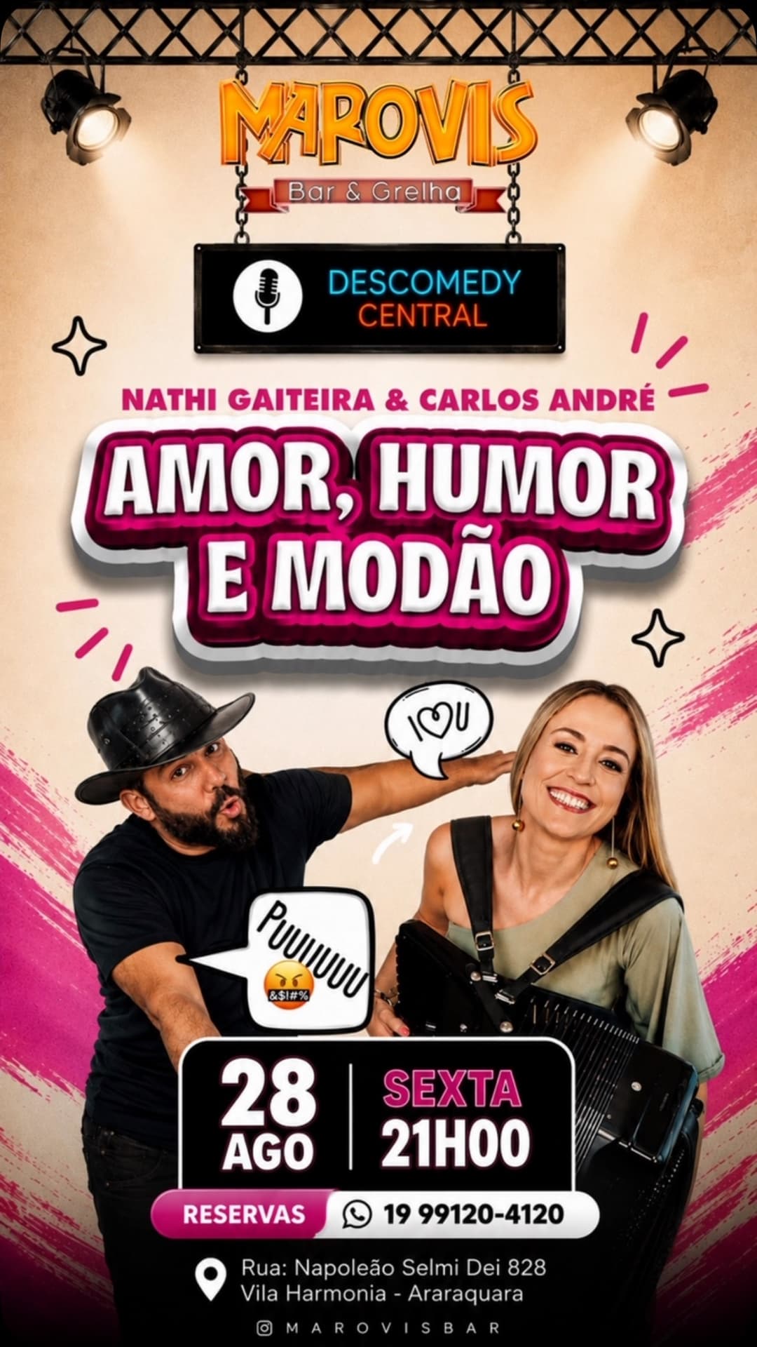 Flyer de Nathi Gaiteira & Carlos André