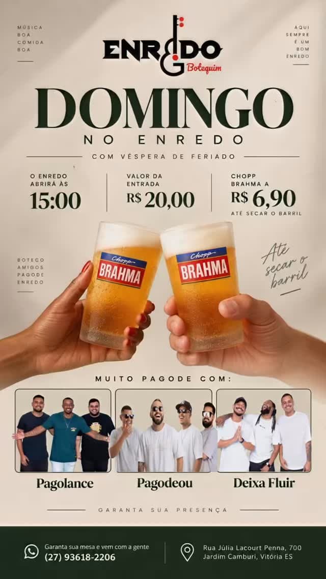 Flyer de Pagolance, Pagodeou e Deixa Fluir