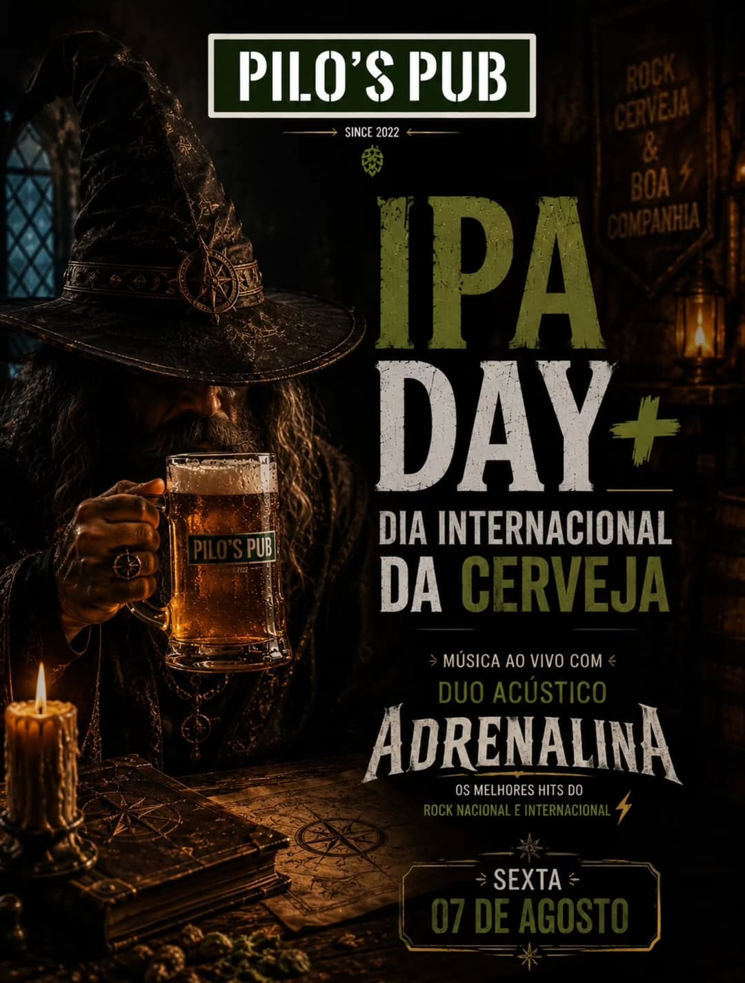 Flyer de Duo Acústico Adrenalina