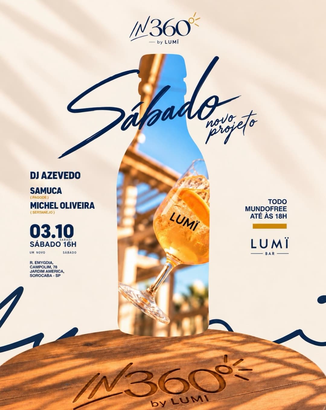 Flyer de Samucá, Michel Oliveira e Dj Azevedo