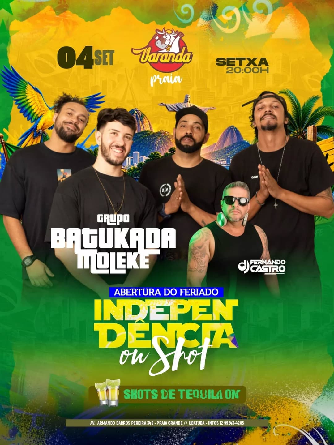 Flyer de Grupo Bagukada Moleke e DJ Fernando Castro