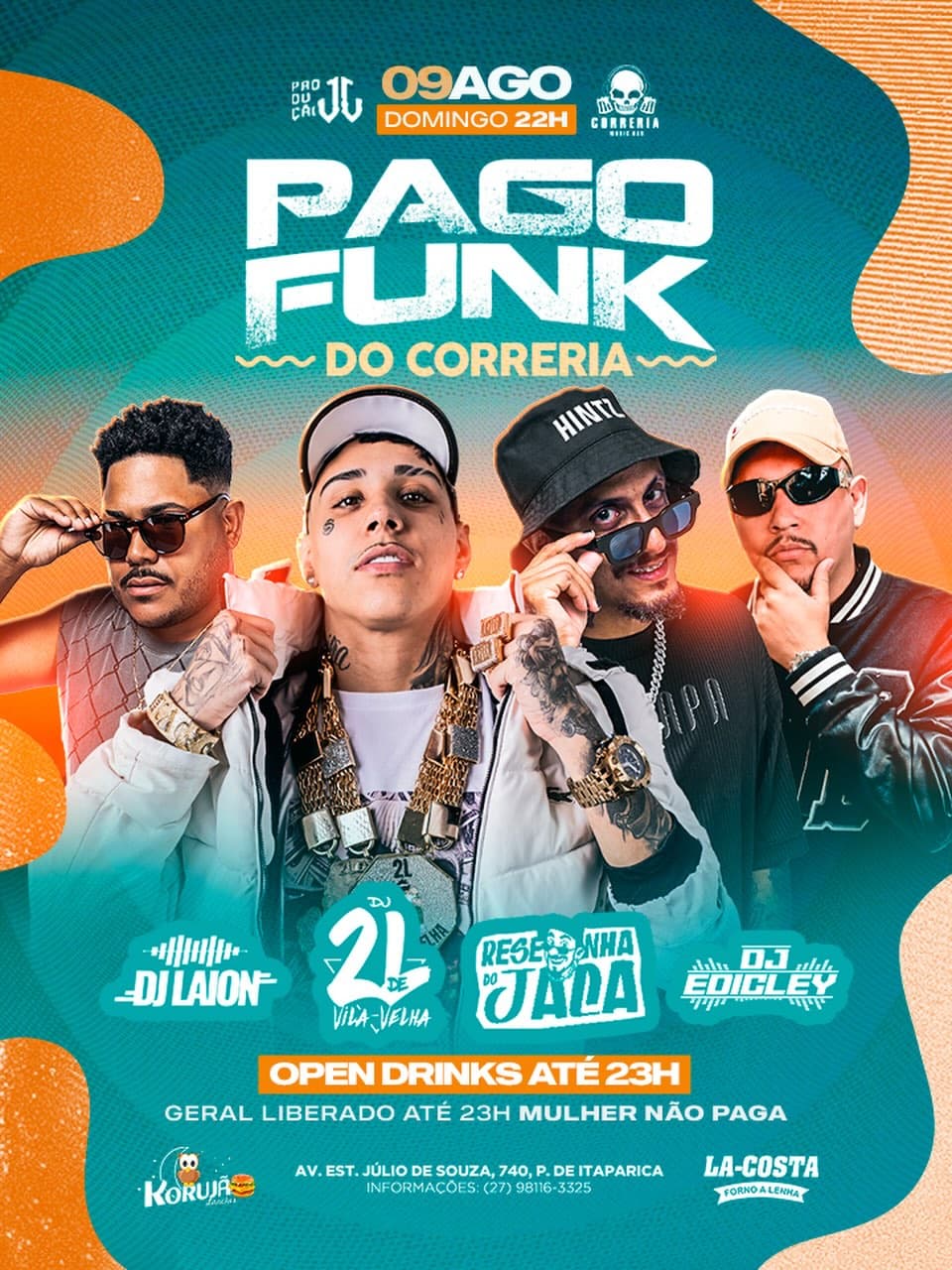 Flyer de DJ Laion, DJ 2 L DE VILA VELHA e mais 2 artistas