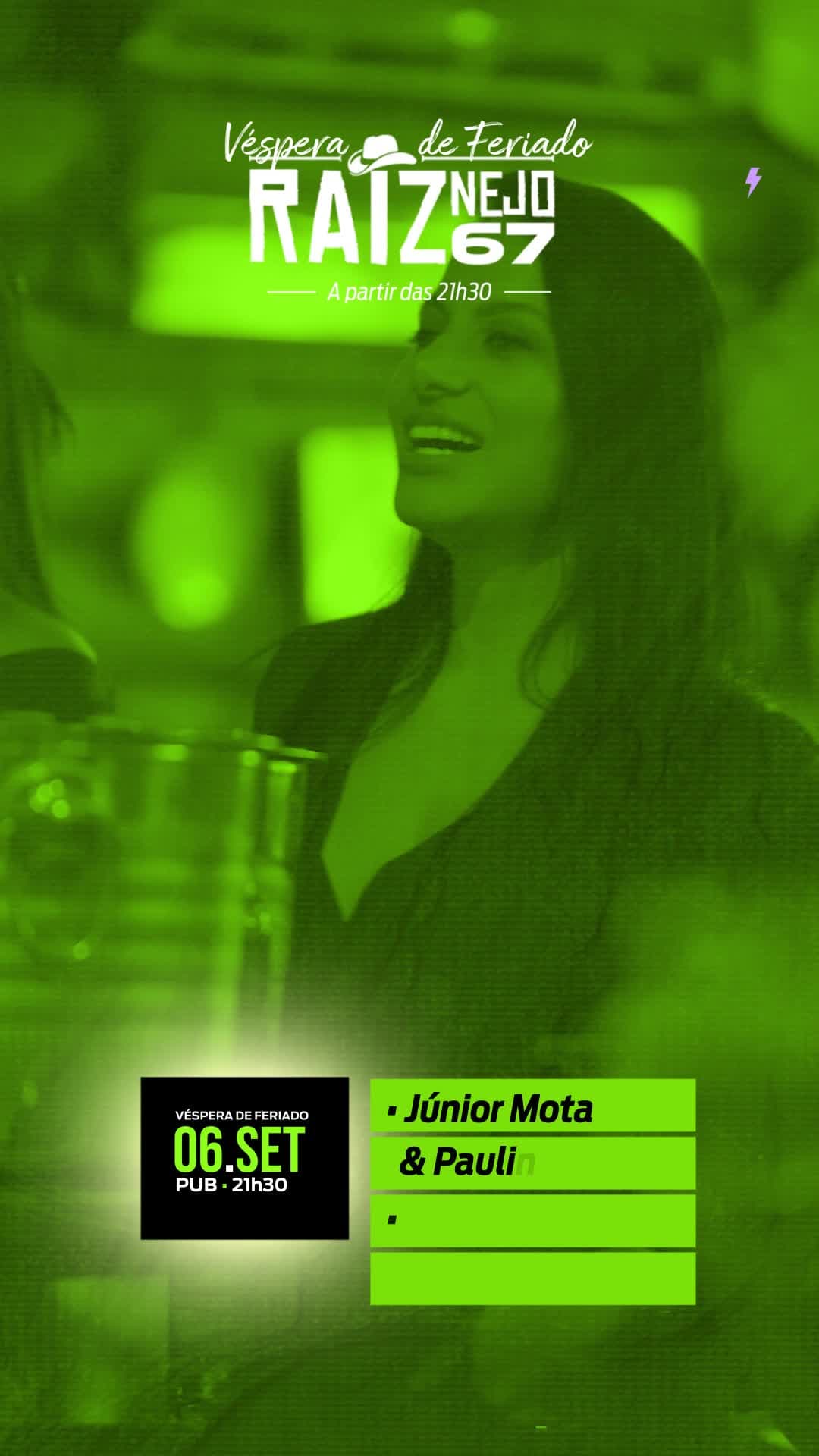 Flyer de Carla & Junior e mais 3 artistas