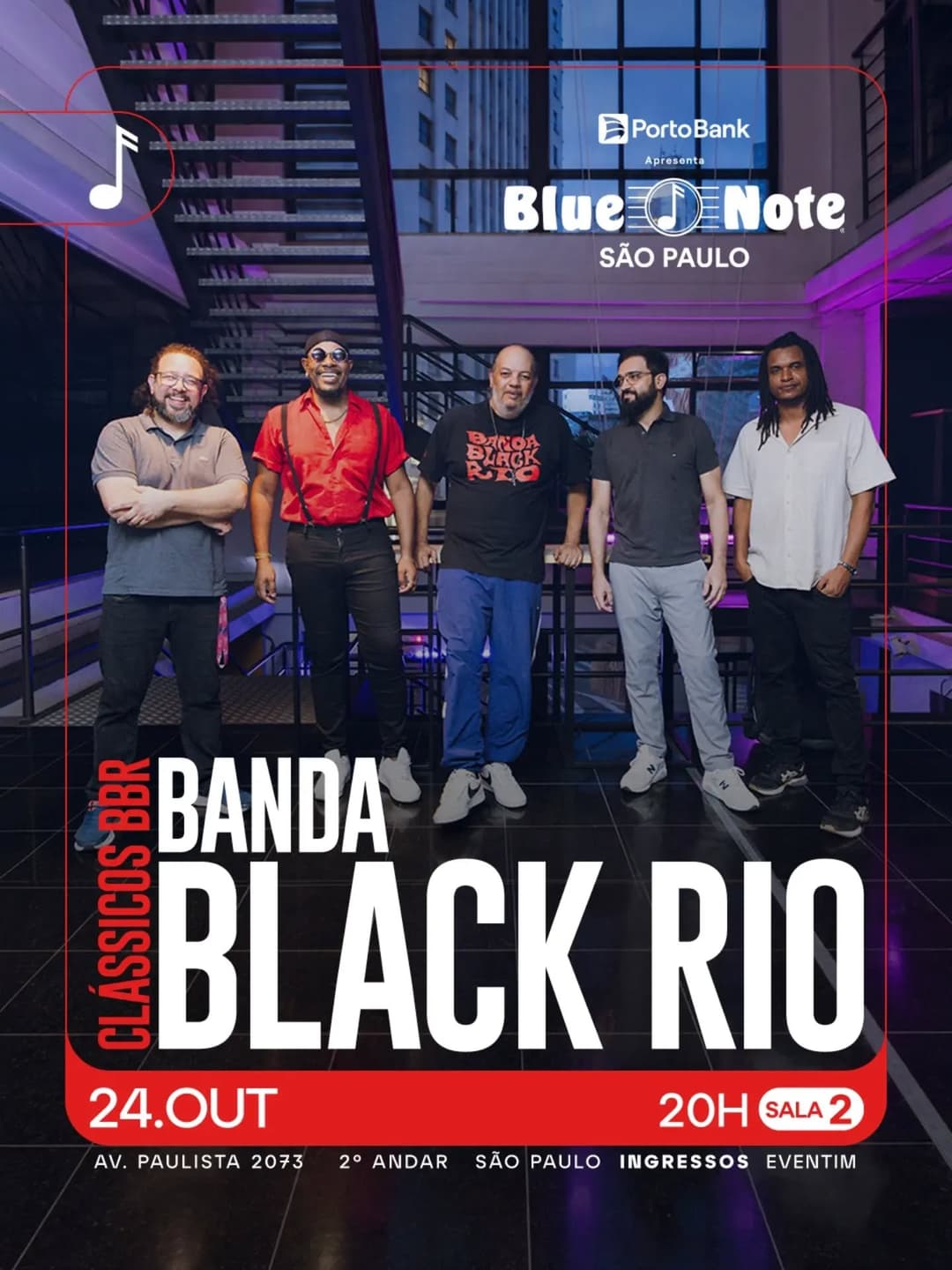 Flyer de Banda Black Rio e William Magalhães