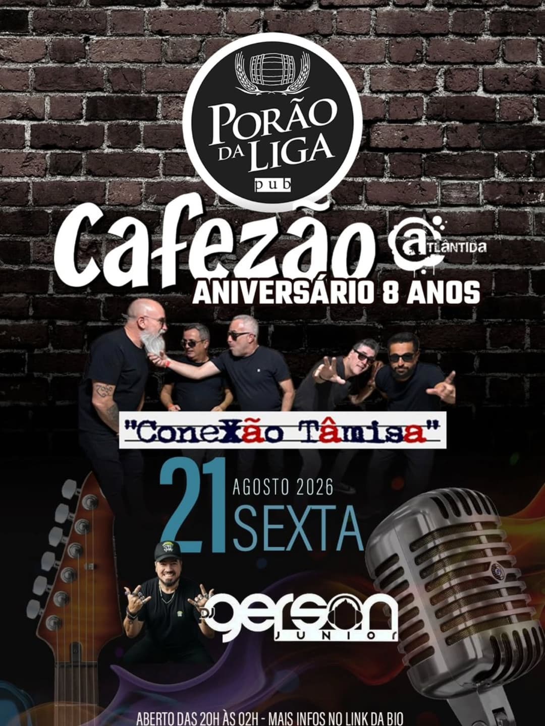 Flyer de Conexão Tâmisa e DJ Gerson Junior