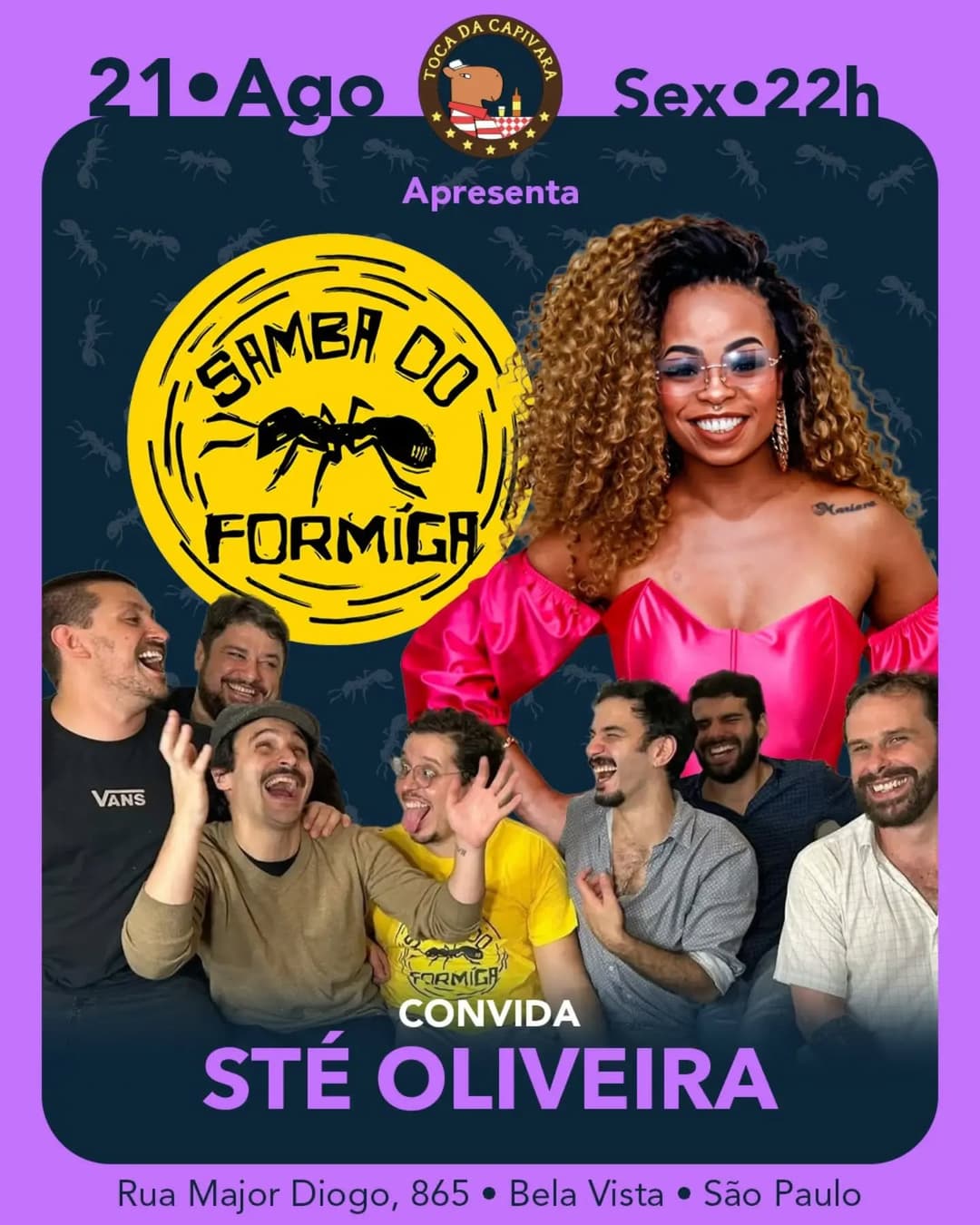 Flyer de Samba do Formiga e steoliveirareal