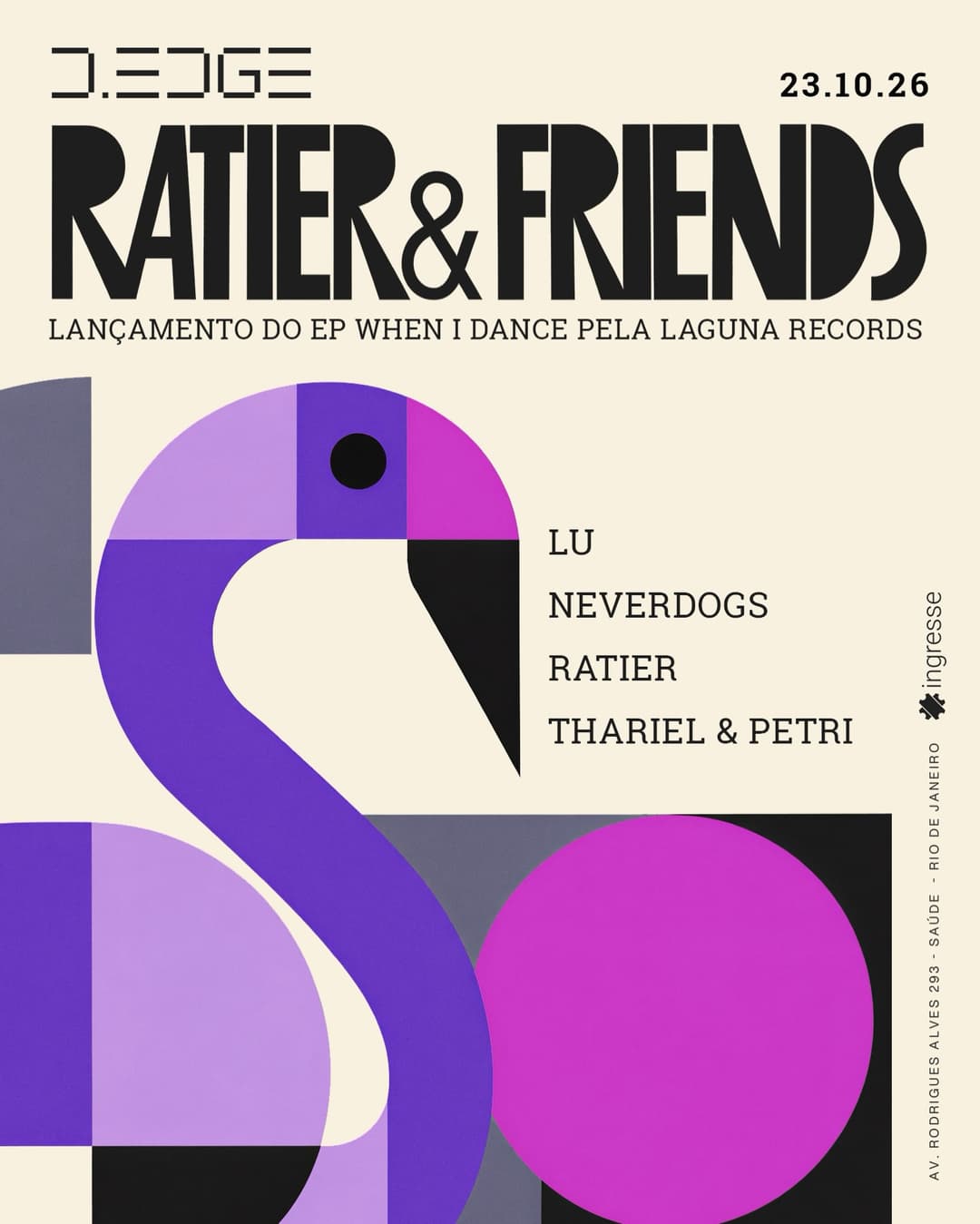 Flyer de Thariel B. Lopes, Alberto Petri e mais 3 artistas