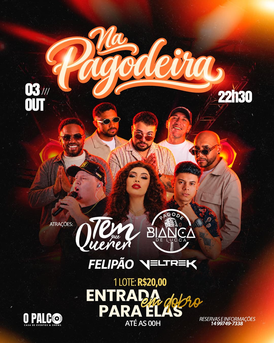 Flyer de Tem Que Querer e mais 3 artistas