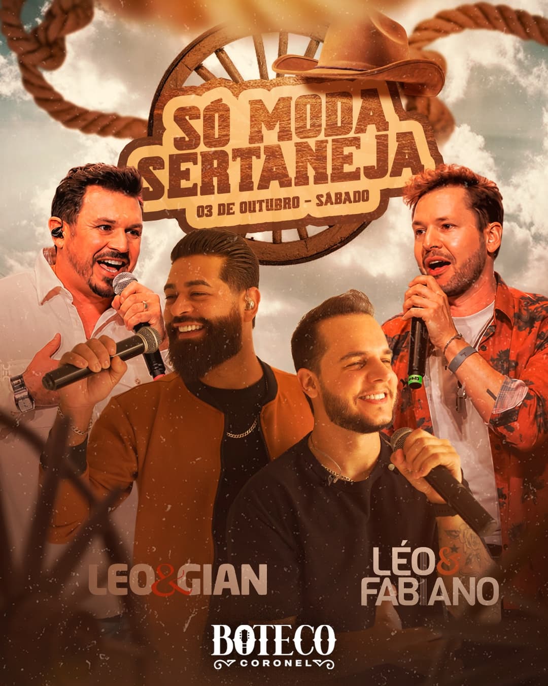 Flyer de Léo e Fabiano e Leo E Gian