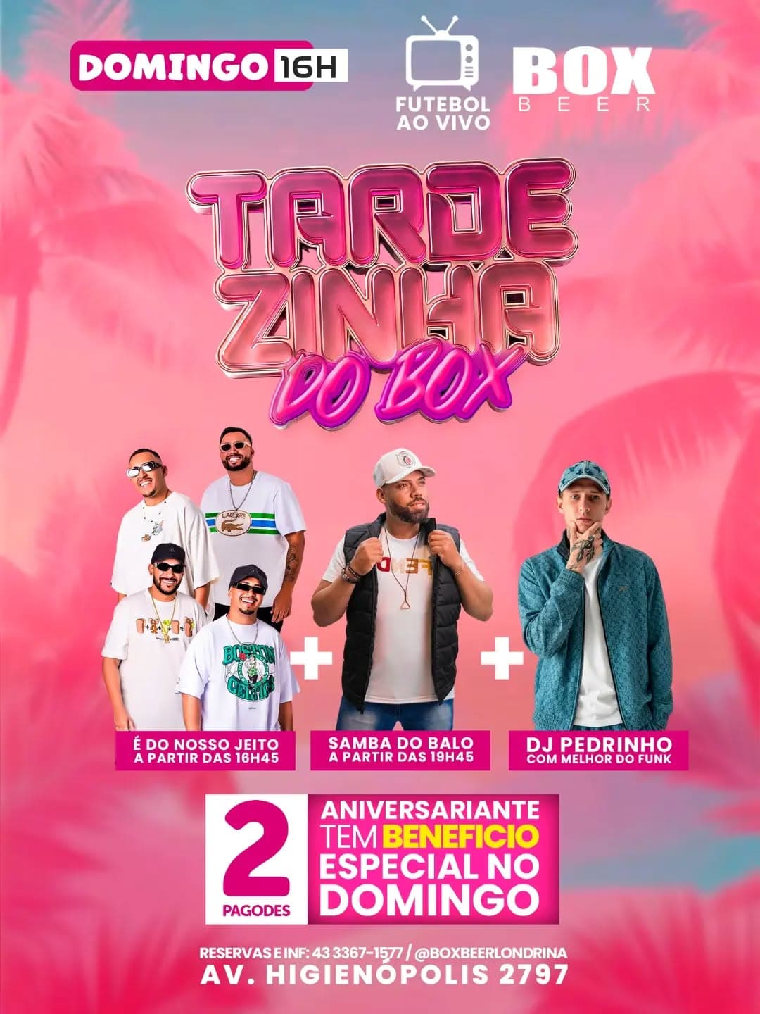 Flyer de É do Nosso Jeito, Sabma do Ballo e DJ Pedrinho