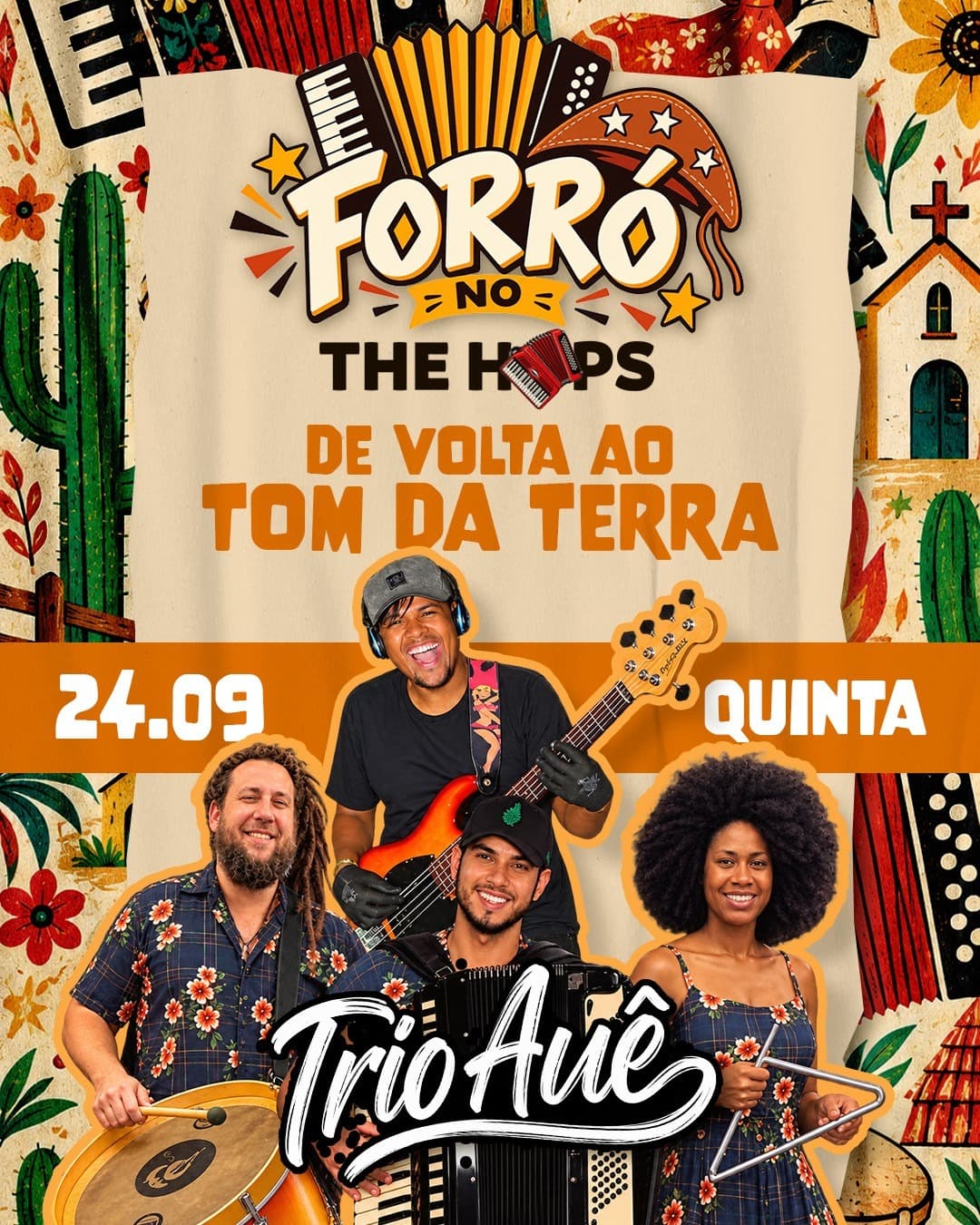 Flyer de Trio Auê