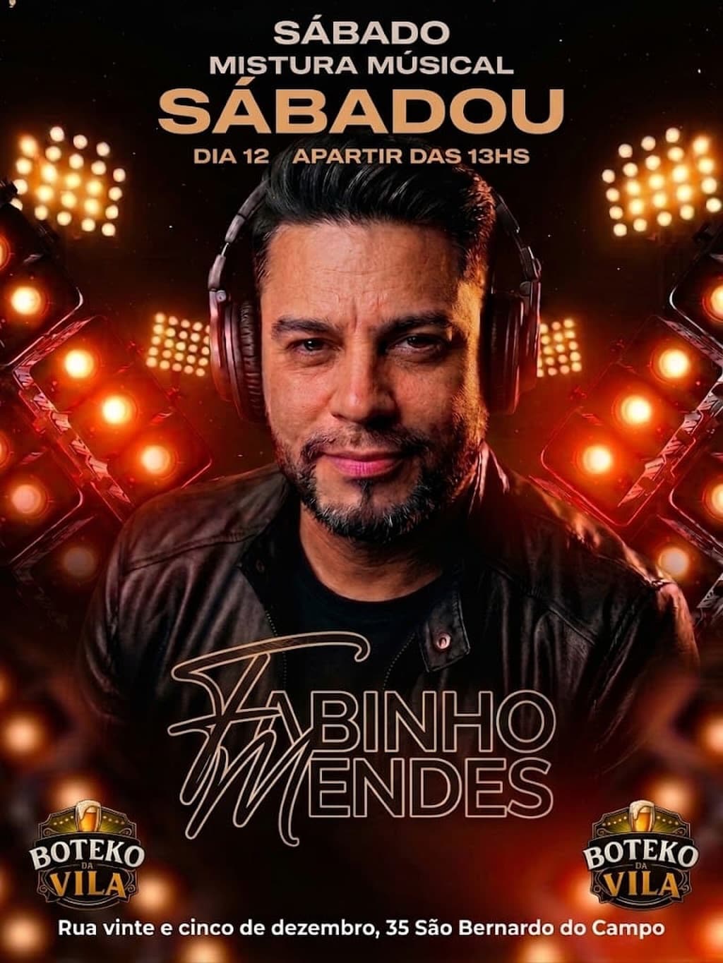 Flyer de Fabinho Mendes