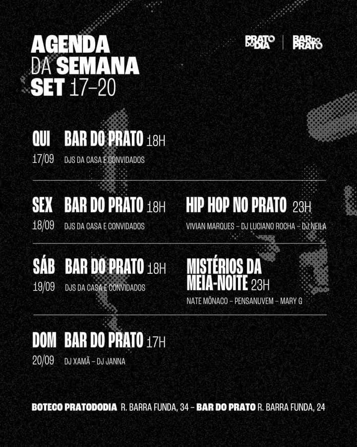 Flyer de Pensa Nuvem, Misterios da Meia Noite e mais 2 artistas