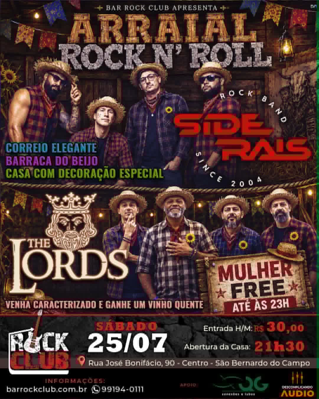 Flyer de The Lords e Siderais
