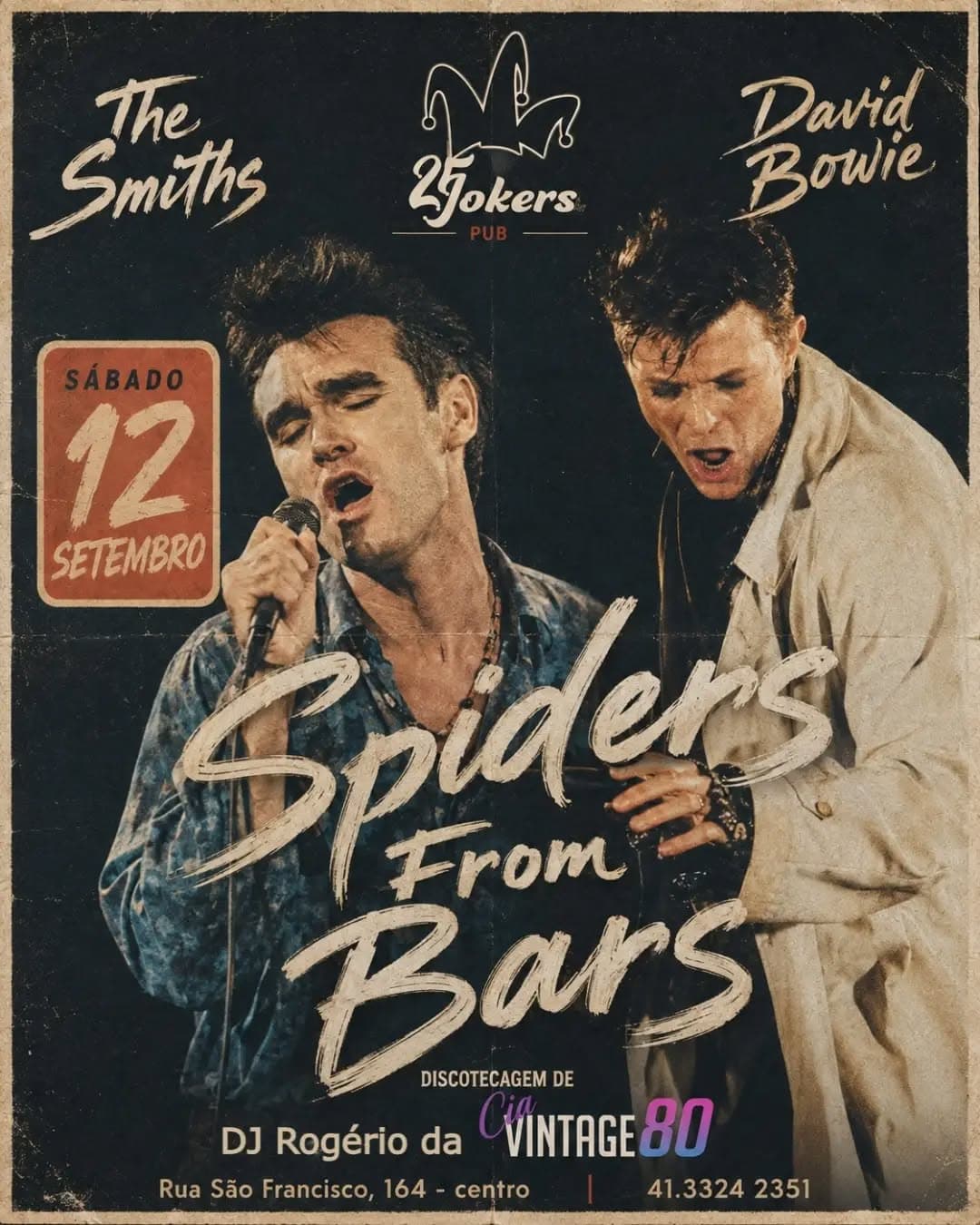 Flyer de Spiders From Bars e DJ Rogério