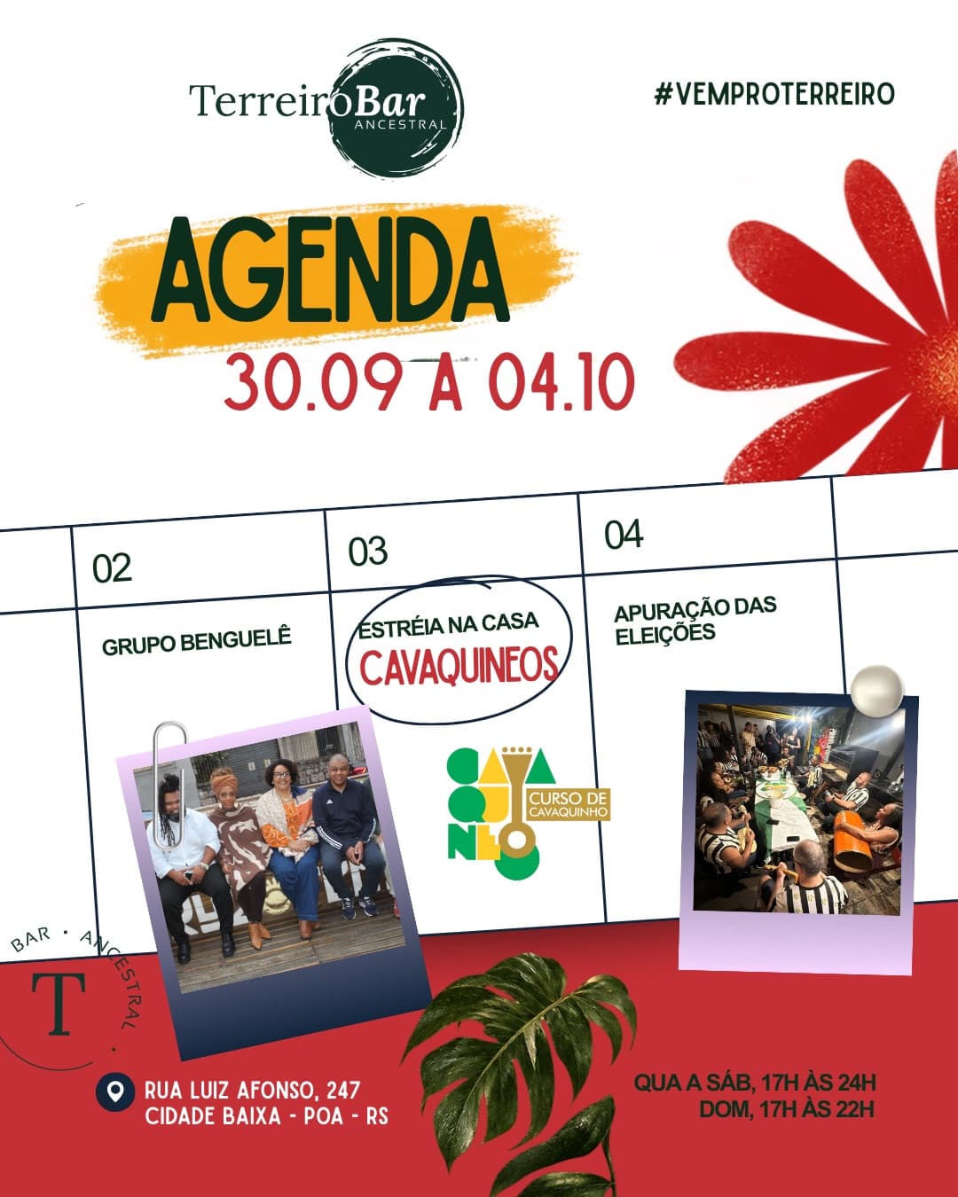 Flyer de Roda do Cavaquinhos