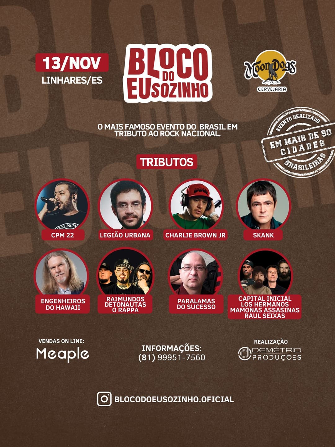 Flyer de Bloco do Eu Sozinho