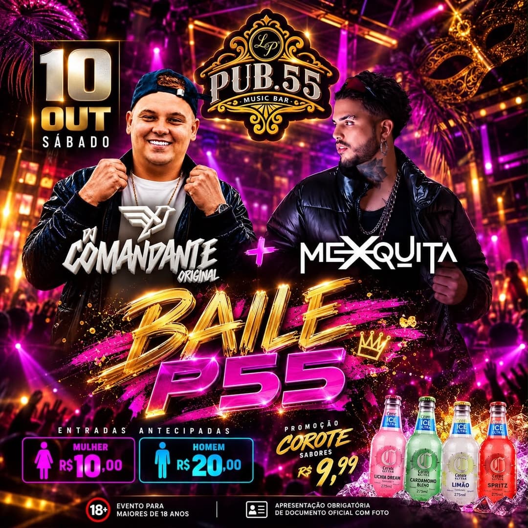 Flyer de DJ Comandante Original e Mesquita