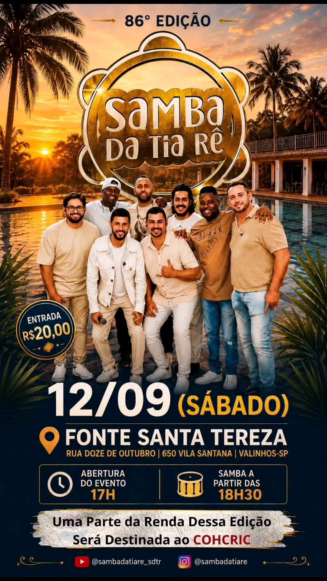Flyer de Samba da Tia Rê