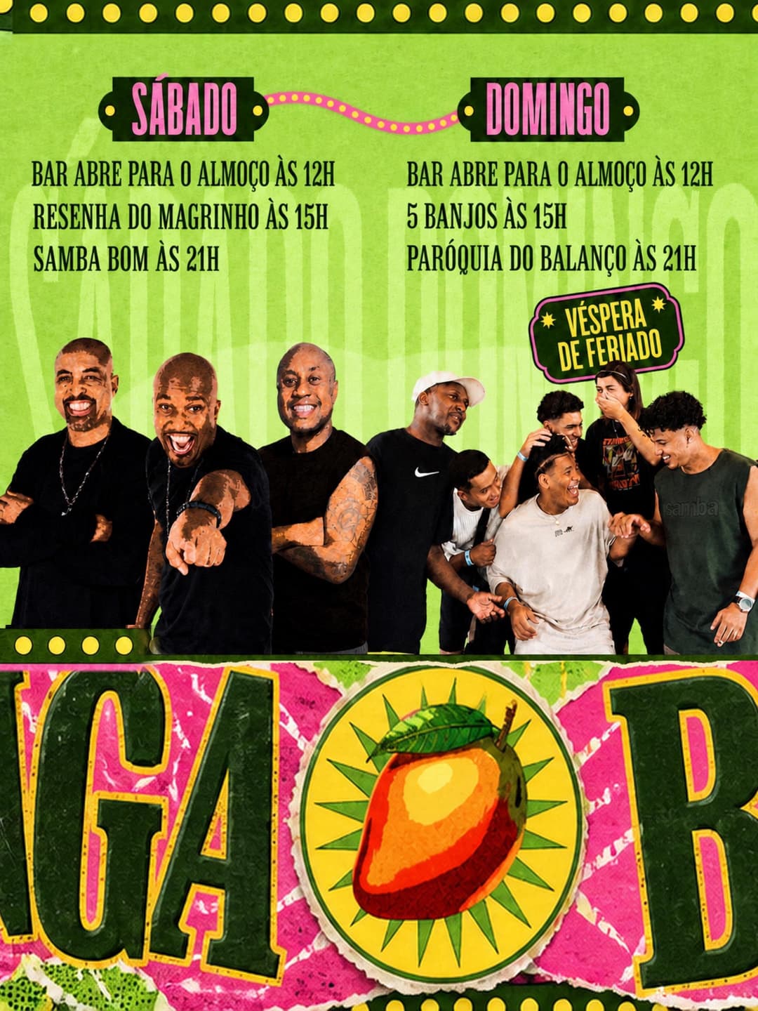 Flyer de Projeto 5 Banjos e Paróquia do Balanço
