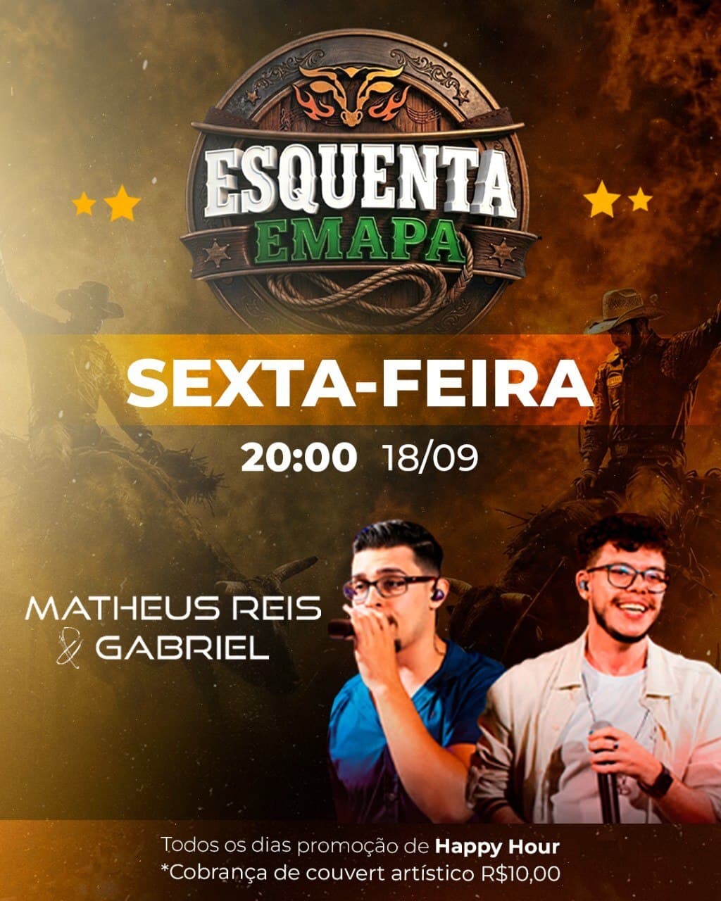 Flyer de Natan Henrique e Gean