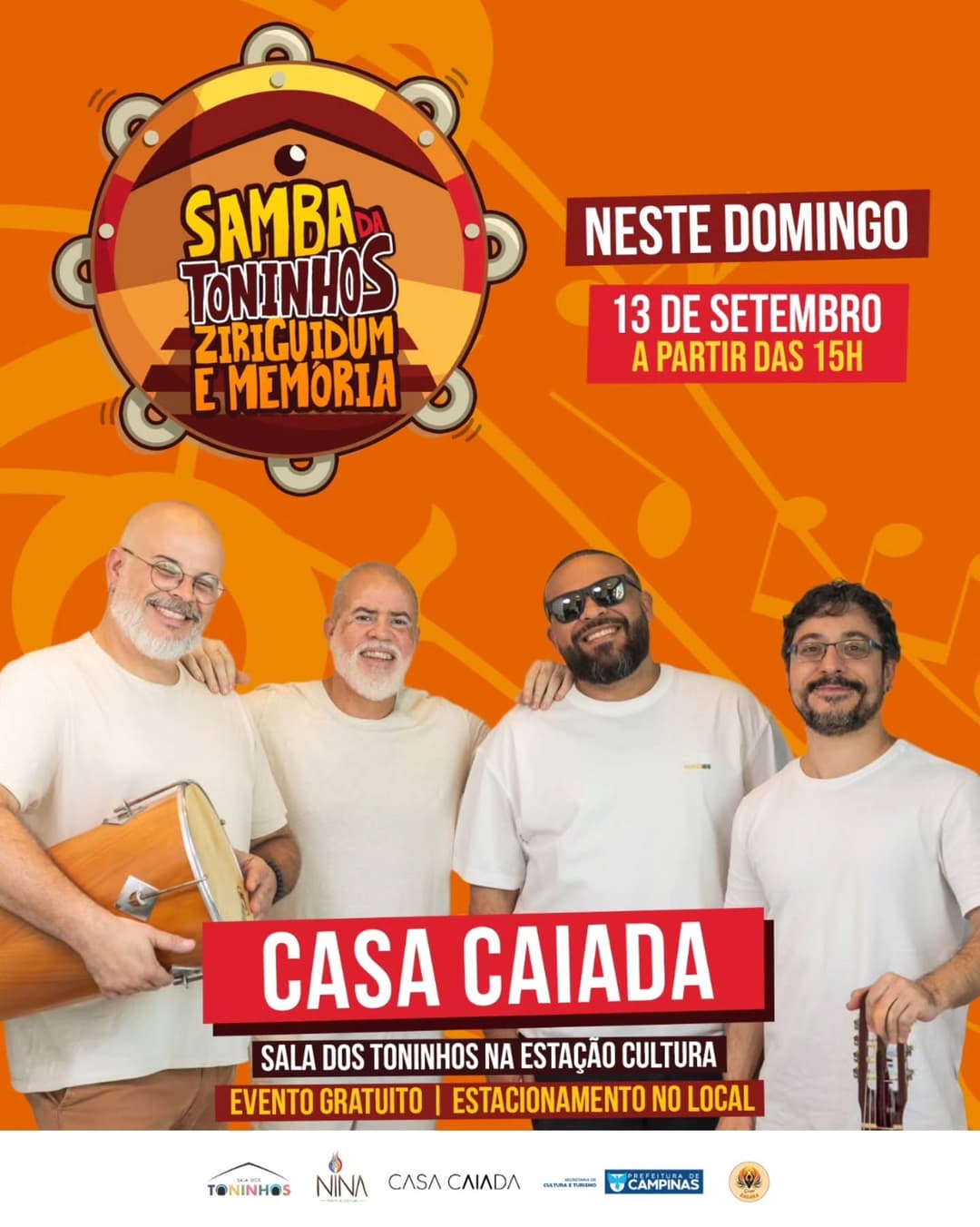 Flyer de Casa Caiada e Grupo Dagara