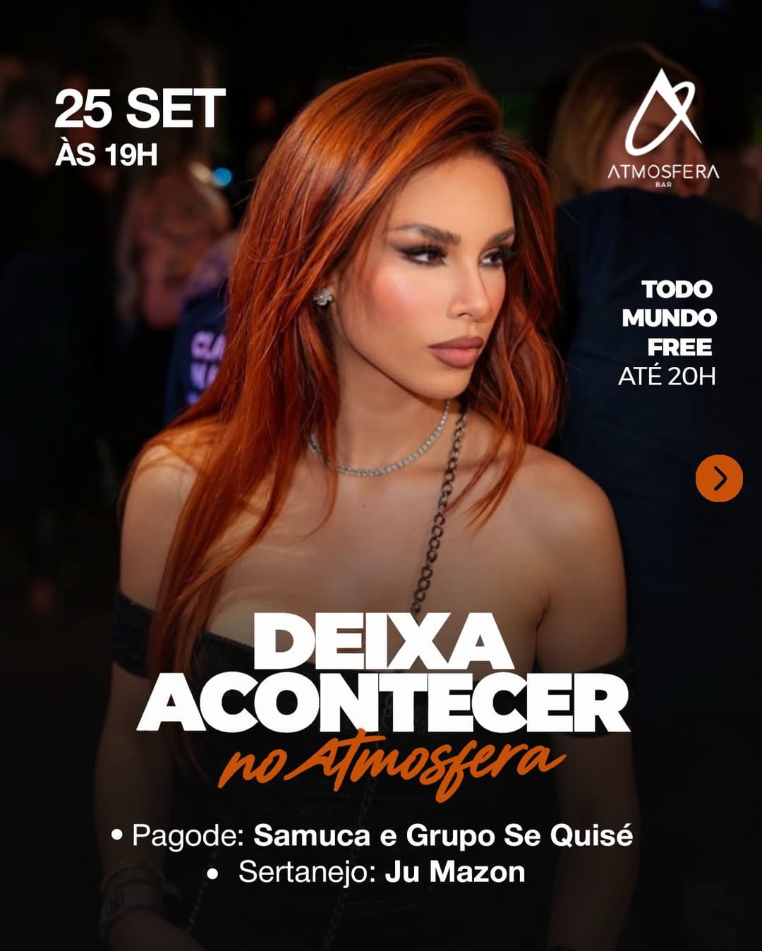 Flyer de Ju Mazon e Samuca + Grupo Se Quisé