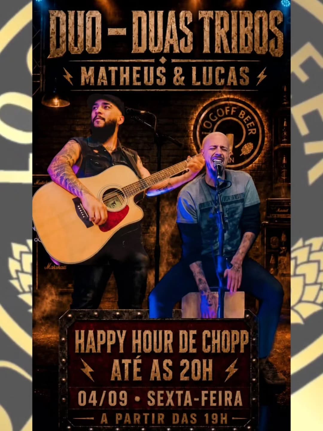 Flyer de Matheus Lima e Duo Duas Tribos