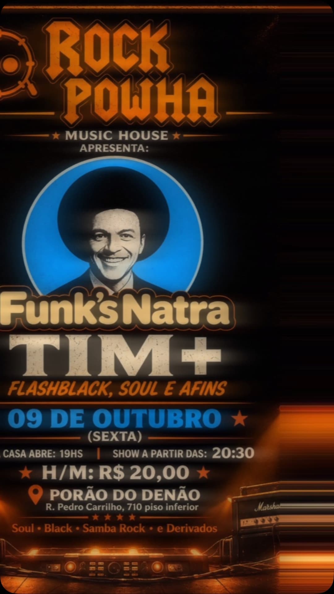 Flyer de Banda Funk's Natra, Taroba 303 e Robson Povoa